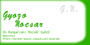 gyozo mocsar business card
